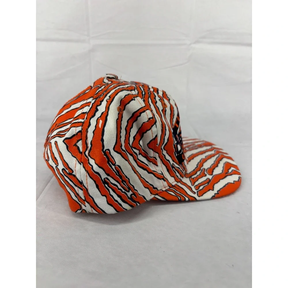 Clemson Tigers University Snapback Hat Cap Mens Orange White Zebra Vintage